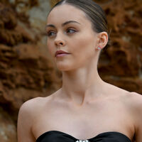 Cancer Artisan Zirconia Pavé Stud Earrings (Silver)