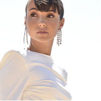 Tourmaline Zirconia Crystal Encrusted Earrings