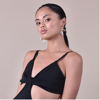 Camile Modern Shell Drop Earrings 