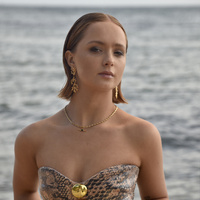 Alvena Coral Statement Earrings