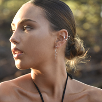 Harlow Sculptural Intertwined Cuff Earring (Single Piece Silver)