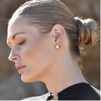 Zen Minimal Cubic Earrings (Gold Vermeil)