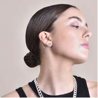 Lior Silver Topaz Chain Cuff Earring (Single Piece)