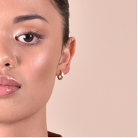 Ace Minimalist Dainty Hoop Earrings - Gold