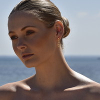 Aka Dainty Sculptural Pebble Drop Earrings (Gold Vermeil)