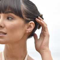 Lumi Solid Opal Stud Earrings