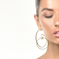 Orbit Sculptural Hoop Statement Earrings
