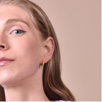 Delphi 18K Dainty Shimmer Sleeper Earrings