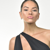 Briar Sculptural Sparkle Hoop Earrings (Gold Vermeil)