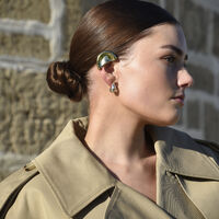 Hanako Sculpture Ear Cuff (Gold Pair)