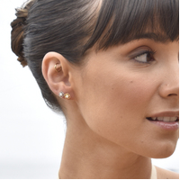 Aeliana Dainty Opal Stud Earrings (Silver)