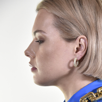 Elior Diamnate-embellished Hoop Earrings (Gold)