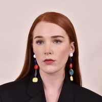 Claudette Color Drops Statement Earrings (for pierced ears)
