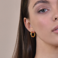 Zora Modern Gold Hoop Earrings