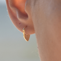 Femi Classic Heart Huggie Earrings (Gold)