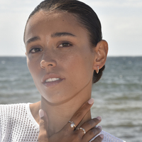 Femi Classic Heart Huggie Earrings (Silver)