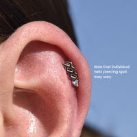 Aquarius Helix Screw Back Earring (Silver Single Piece)