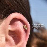 Cancer Helix Screw Back Earring (Gold Single Piece)