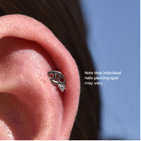 Cancer Helix Screw Back Earring (Silver Single Piece)