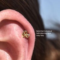 Leo Helix Screw Back Earring (Gold Single Piece)