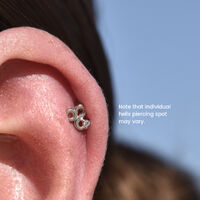 Leo Helix Screw Back Earring (Silver Single Piece)