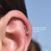 Sagittarius Helix Screw Back Earring (Silver Single Piece)