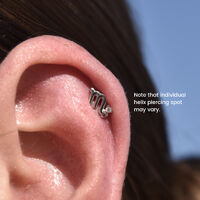 Scorpio Helix Screw Back Earring (Silver Single Piece)