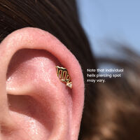 Virgo Helix Screw Back Earring (Gold Single Piece)