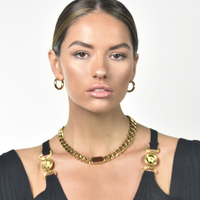 Abella Classic C Hoop Earrings (Gold)