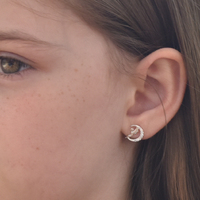 Little Angel Moon Dainy Stud Earrings