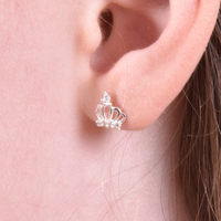 Little Princess Dainty Crown Earrings
