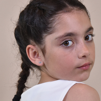 Clarity Dainty Evil Eye Stud Earrings (Silver)