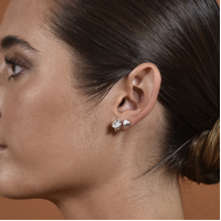 Esti Artsy Knot Earrings (Silver) 