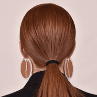 Emiri Luxury Leather Stitched Earrings (Brown)