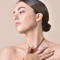 Vida Minimalist C Chain Earrings (Silver)