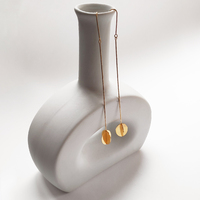 Bijou Cross End Drop Earrings