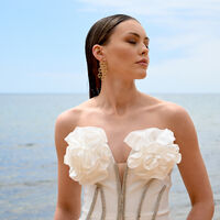 Lenore Sculptured Loop Mesh Earrings (Gold)