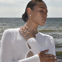 Avila Zircon Love Heart Earrings (Silver)