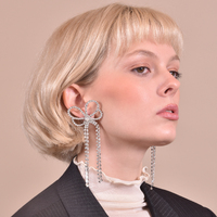 Annelise Catwalk Diamante Earrings (My ears are pierced)