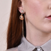 Clare Mismatching Tassel Drop Earrings (my ears are pierced)