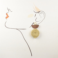 Mya Rolled Knit Ethical Earrings (for non-pierced ears)