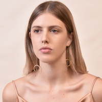 Helene Line Art Drop Earrings