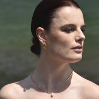 Marcie Open Square Earrings (Gold Vermeil)