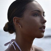 Gabrielle Pastel Diamante Climber Earrings (White)