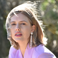 Gwen Vintage Pearly Tassel Earrings (my ears are pierced)