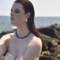 Magda Baroque Pearl Stud Earrings