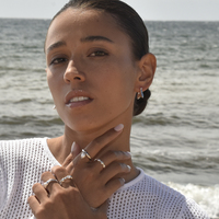 Carter Artsy Silver Bag Earrings