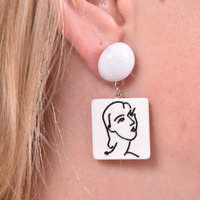Matisse Artsy Portraits Drop Earrings (my ears are pierced)