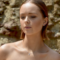 Miray Dainty Opal Stud Earrings (Silver)