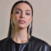 Lemaire Catwalk Diamante Tassel Earrings